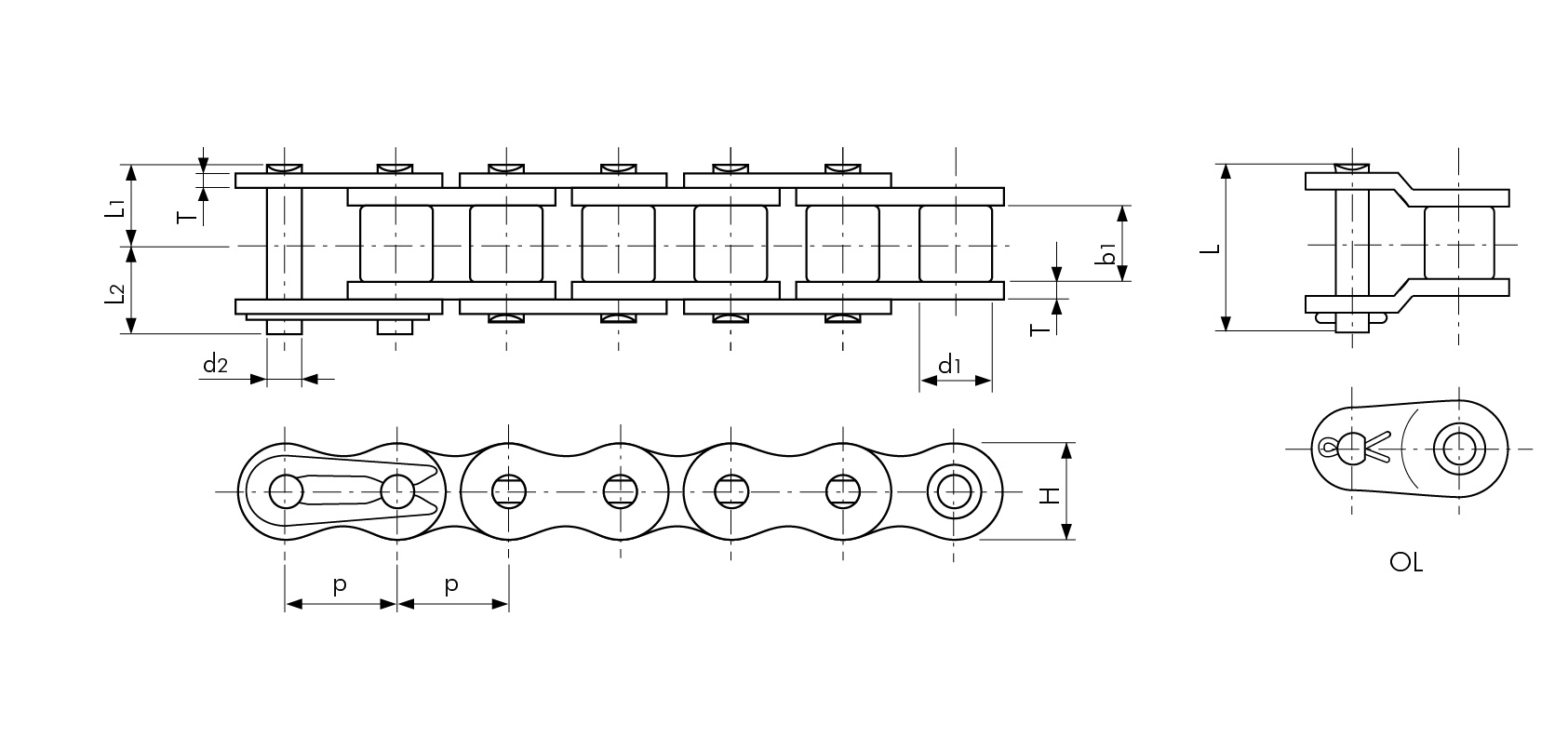 ANSI.jpg Roller chain Tsubaki RS80 AS 1 OL - ANSI AS Chain (Offset Link) - Image 2